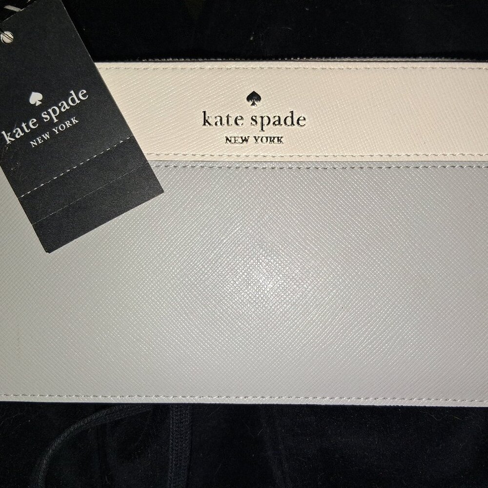 ●●●NWT●●● KATE SPADETwo-Tone White Cream Saffiano Leather Wallet